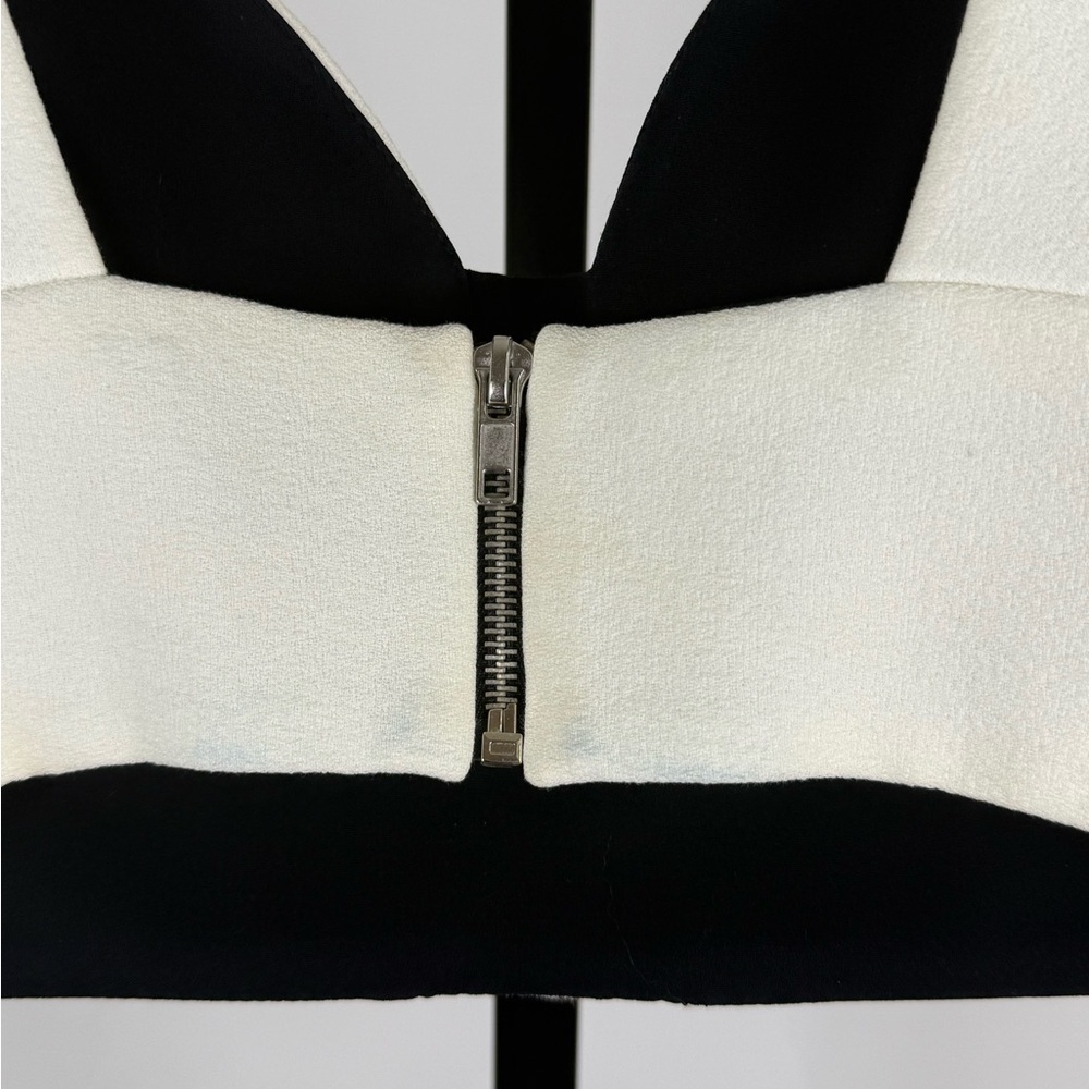 A.L.C. Morley Bustier Crop Top Sweetheart Cream Black Size 6 - Picture 8 of 8